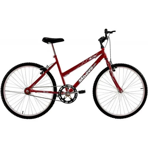 Bicicleta Aro 26 Feminina Adulto Sem Marcha Vermelha