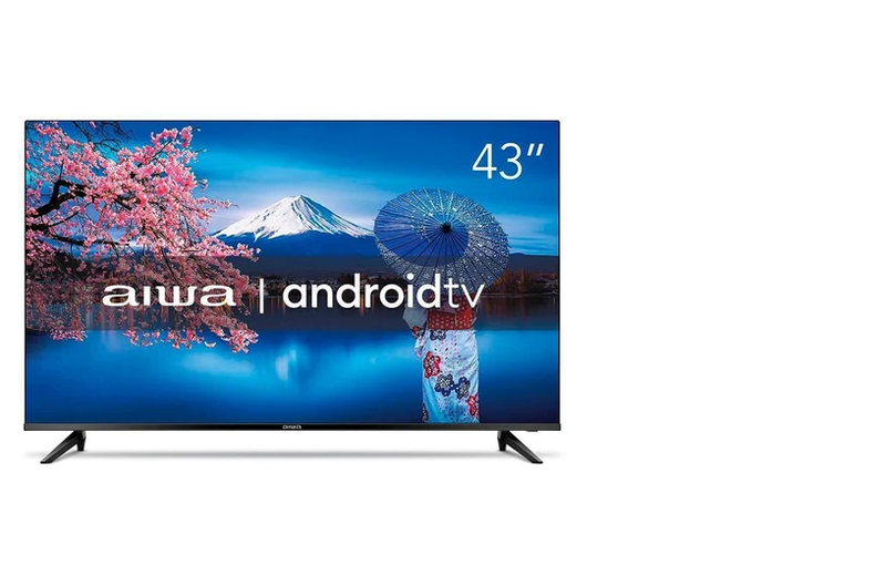 Smart TV 43" LED AIWA BL-02-A 2 HDMI 2 USB Processador Quad Core - Preto