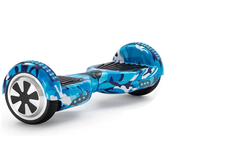 Hoverboard Skate Elétrico 6.5 Azul Camuflado Led Bluetooth