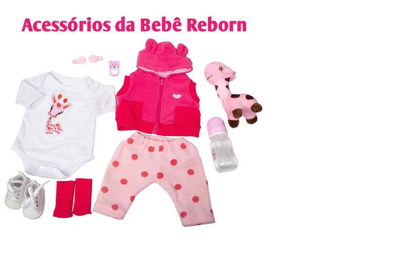 Baby Reborn Bebe Reborn Boneca Realista Girafinha