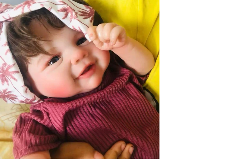 Bebê Reborn Menina Toda Em Silicone De Vinil Macio Artesanal Realista Cabelo Implantado Fio A Fio