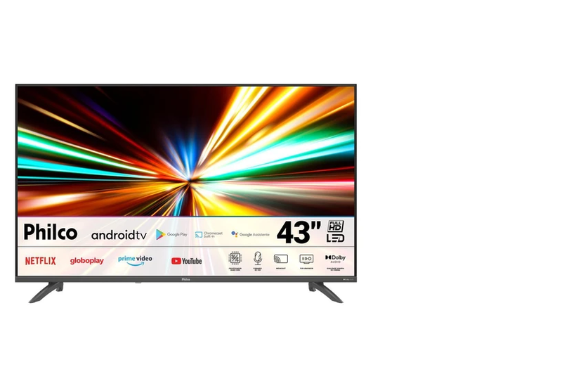 Smart TV 43" Philco Android TV Full HD Borda Infinita