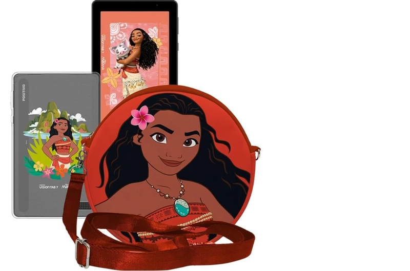 Tablet Infantil Positivo Vision Moana 3GB RAM + 64GB Tela 7” Android 14 GO com Leather Feeling