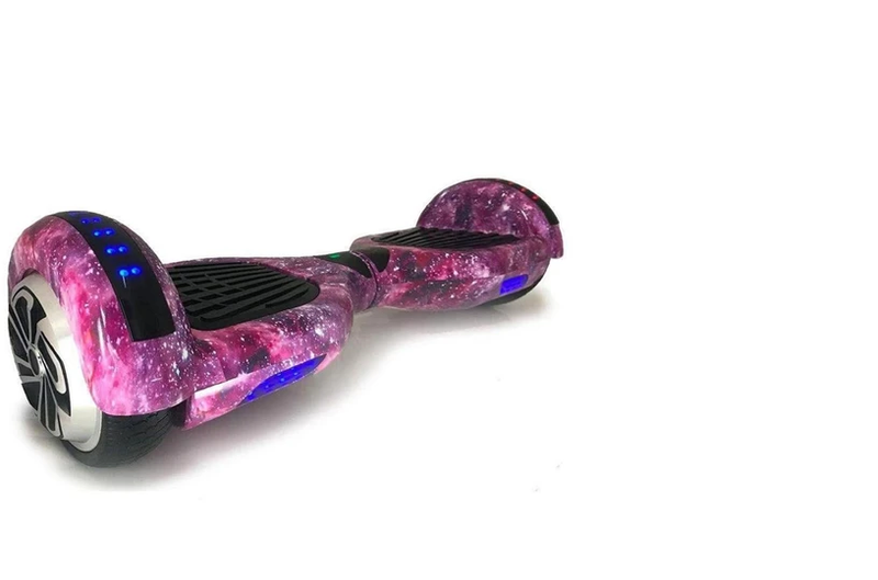 Hoverboard Skate Elétrico 6.5 Roxo Galáxia Led Bluetooth